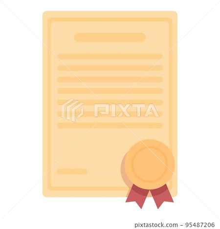 Certificate class icon cartoon vector. Award gift. Modern frame Certificate class icon cartoon vector. Award gift. Modern frame 95487206