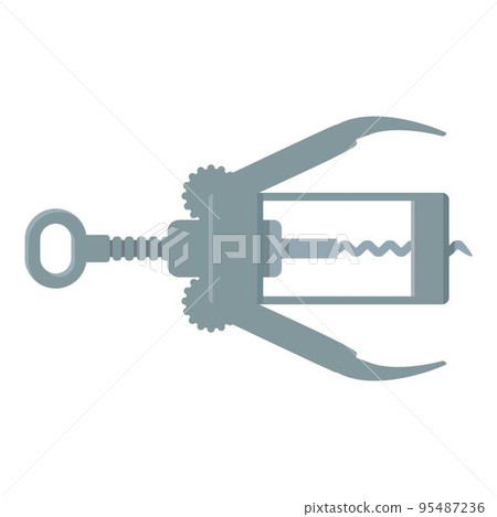 Steel corkscrew icon cartoon vector. Wine cellar. Store drink Steel corkscrew icon cartoon vector. Wine cellar. Store drink 95487236