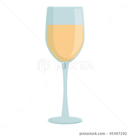White wine glass icon cartoon vector. Cellar winery. Store bar White wine glass icon cartoon vector. Cellar winery. Store bar 95487292