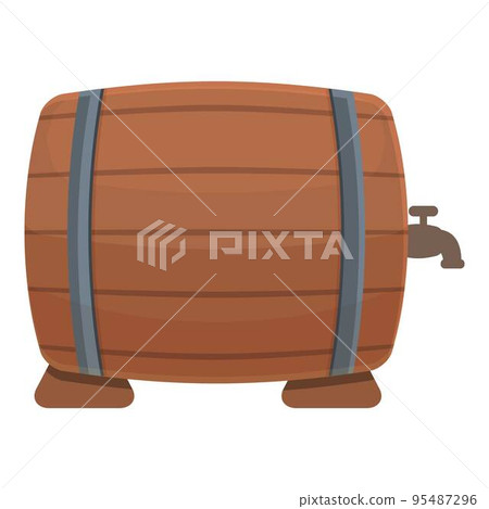 Store wine barrel icon cartoon vector. Cellar winery. Drink alcohol Store wine barrel icon cartoon vector. Cellar winery. Drink alcohol 95487296