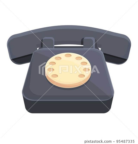 Analogue telephone icon cartoon vector. Retro audio. Device style Analogue telephone icon cartoon vector. Retro audio. Device style 95487335