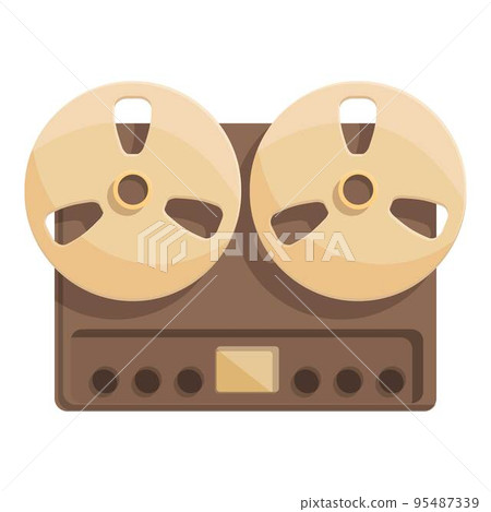 Audio tape icon cartoon vector. Old music. Device radio Audio tape icon cartoon vector. Old music. Device radio 95487339
