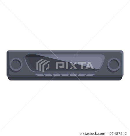 Video player icon cartoon vector. Tape analogue. Device style Video player icon cartoon vector. Tape analogue. Device style 95487342