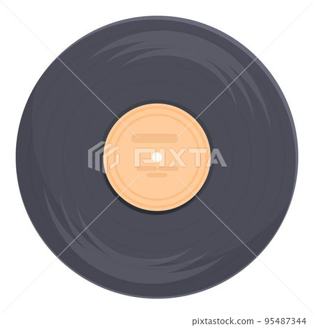 Vinyl disc icon cartoon vector. Audio tape. Music disco Vinyl disc icon cartoon vector. Audio tape. Music disco 95487344