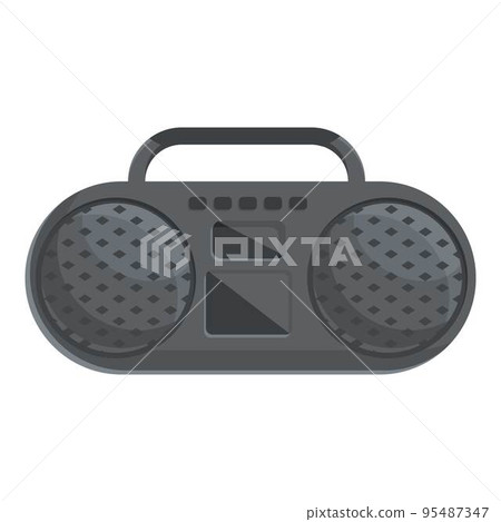 Radio cassette icon cartoon vector. Old audio. Music device Radio cassette icon cartoon vector. Old audio. Music device 95487347