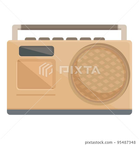 Retro music device icon cartoon vector. Old audio. Disco music Retro music device icon cartoon vector. Old audio. Disco music 95487348