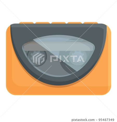 Portable cassette player icon cartoon vector. Audio tape. Radio music Portable cassette player icon cartoon vector. Audio tape. Radio music 95487349