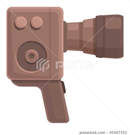 Portable retro camera icon cartoon vector. Old device. Style equipment Portable retro camera icon cartoon vector. Old device. Style equipment 95487352