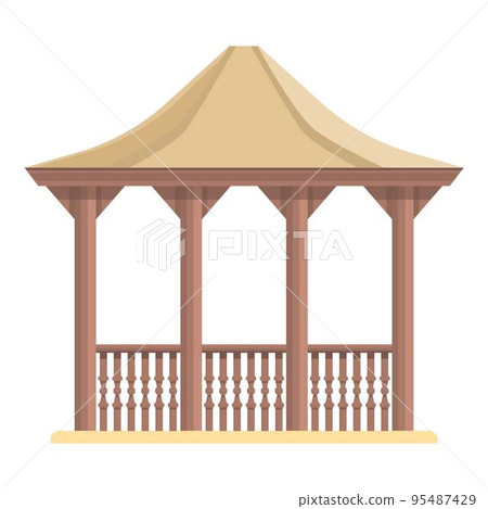 Pergola art icon cartoon vector. Wedding house. Summer nature 95487429