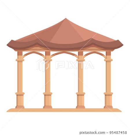 Pergola pavilion icon cartoon vector. Wedding house. Park architecture 95487458