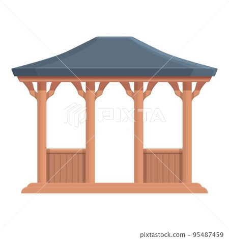 Pavilion icon cartoon vector. Pergola house. Park architecture 95487459