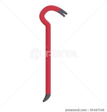 Burglary crowbar icon cartoon vector. Hand design. Metal bar 95487546