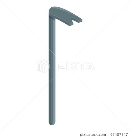 Carpentry crowbar icon cartoon vector. Crime tool. Metal steel Carpentry crowbar icon cartoon vector. Crime tool. Metal steel 95487547