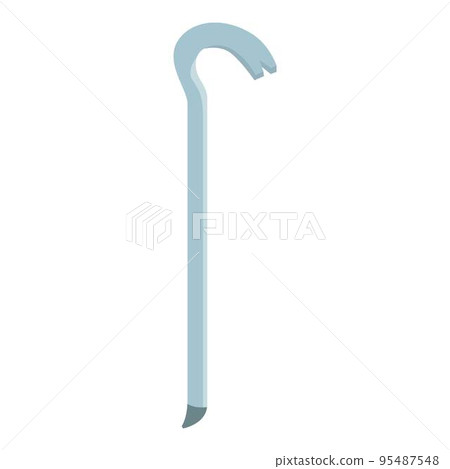 Safety crowbar icon cartoon vector. Metal work. Crime claw Safety crowbar icon cartoon vector. Metal work. Crime claw 95487548