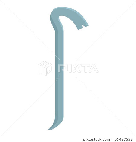 Wrecking crowbar icon cartoon vector. Crime tool. Metal bar Wrecking crowbar icon cartoon vector. Crime tool. Metal bar 95487552