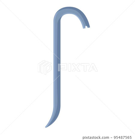 Claw crowbar icon cartoon vector. Crime tool. Metal work Claw crowbar icon cartoon vector. Crime tool. Metal work 95487565