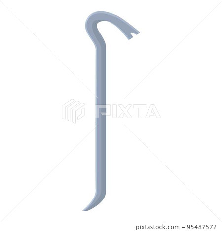 Bar crowbar icon cartoon vector. Hand metal. Steel tool Bar crowbar icon cartoon vector. Hand metal. Steel tool 95487572