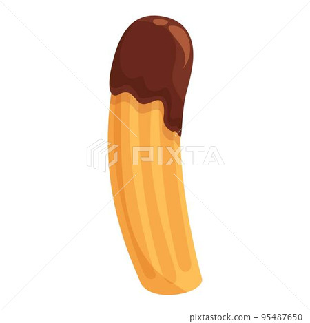 Menu churro icon cartoon vector. Spanish food. Cake spain Menu churro icon cartoon vector. Spanish food. Cake spain 95487650