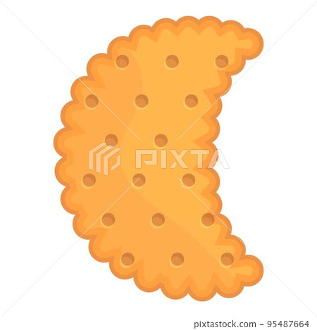 Moon cracker icon cartoon vector. Cookie food. Sweet paper 95487664