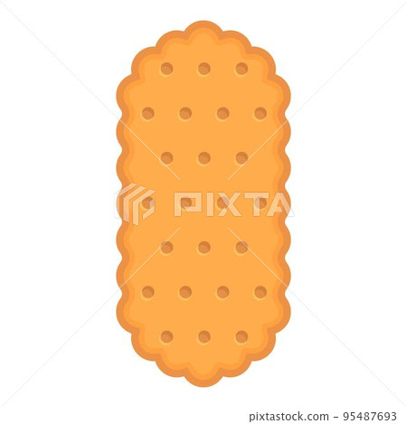 Salty biscuit icon cartoon vector. Cracker food. Cake snack 95487693