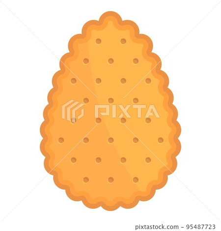Egg cracker icon cartoon vector. Cookie food. Biscuit snack 95487723