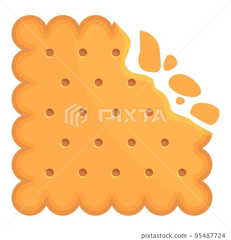 Square biscuit icon cartoon vector. Cookie food. Snack sugar 95487724