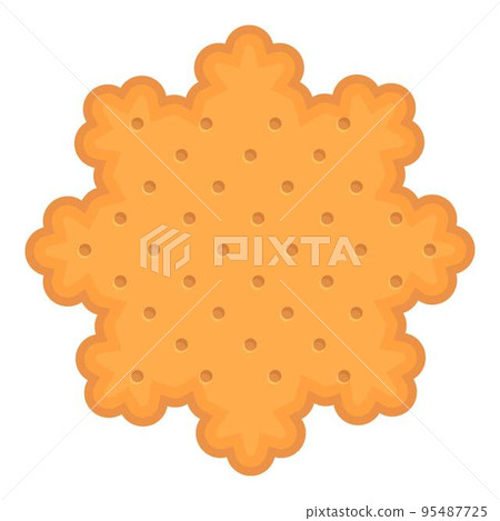 Snowflake cracker icon cartoon vector. Cookie food. Biscuit cake 95487725