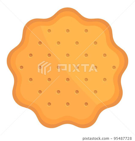 Biscuit cracker icon cartoon vector. Chip sweet. Time dry 95487728