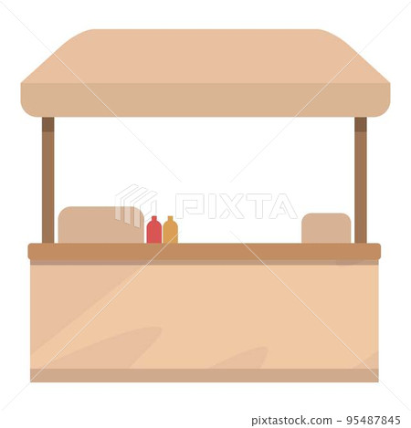 Street food icon cartoon vector. Truck festival. Cart beverage Street food icon cartoon vector. Truck festival. Cart beverage 95487845