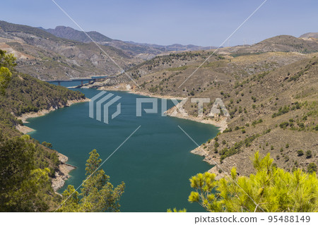 water dam Rules (Embalse de Rules), Sierra Nevada, Andalusia, Spain water dam Rules (Embalse de Rules), Sierra Nevada, Andalusia, Spain 95488149