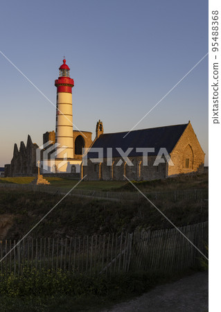Saint-Mathieu Lighthouse, Pointe Saint-Mathieu in Plougonvelin, Finistere, France Saint-Mathieu Lighthouse, Pointe Saint-Mathieu in Plougonvelin, Finistere, France 95488368