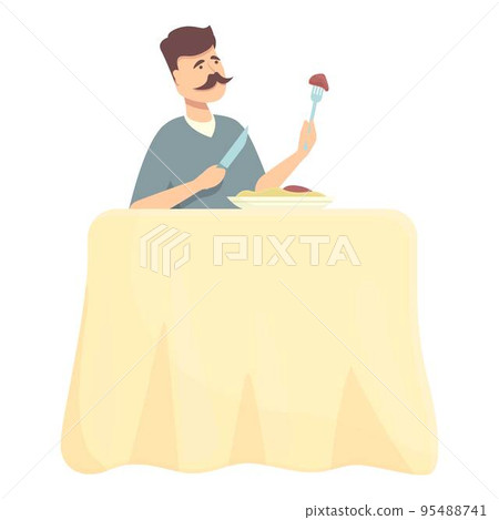 Food critic icon cartoon vector. Drink review. Social expert Food critic icon cartoon vector. Drink review. Social expert 95488741