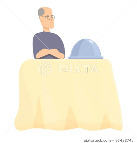 Critic icon cartoon vector. Food review. Culinary chef Critic icon cartoon vector. Food review. Culinary chef 95488743