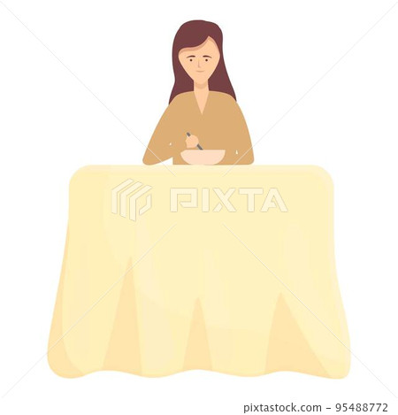 Social expert icon cartoon vector. Food critic. Safety cooking Social expert icon cartoon vector. Food critic. Safety cooking 95488772