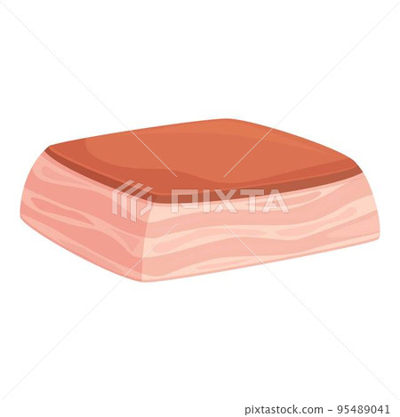 Shop pork lard icon cartoon vector. Bacon meat. Raw beef 95489041