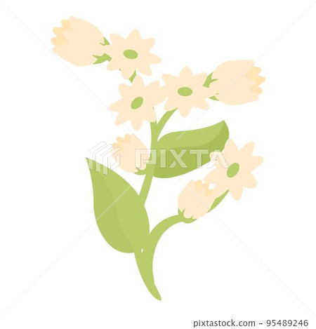 Flower buckwheat icon cartoon vector. Cereal plant. Seed grain Flower buckwheat icon cartoon vector. Cereal plant. Seed grain 95489246