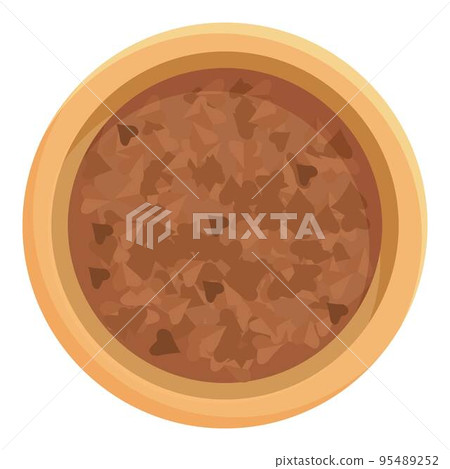 Food bowl icon cartoon vector. Food buckwheat. Seed grain 95489252