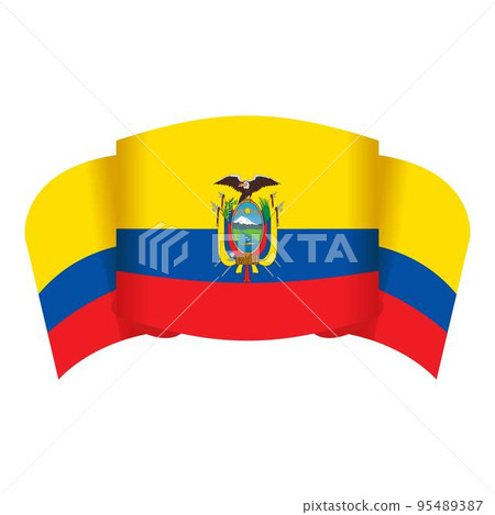 Freedom flag icon cartoon vector. Travel culture. National country 95489387