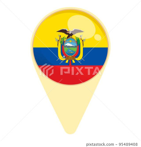 Ecuador location icon cartoon vector. Travel culture. National freedom 95489408