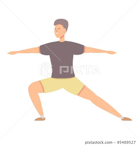 Stretch exercise icon cartoon vector. Street workout. Gym training 95489527