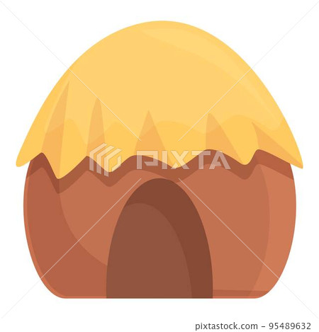 Aborigin house icon cartoon vector. Traditional art. National female Aborigin house icon cartoon vector. Traditional art. National female 95489632