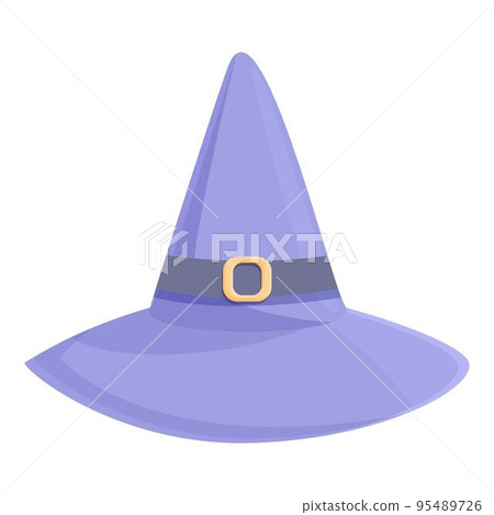 Magician hat icon cartoon vector. Circus cap. Trick star 95489726