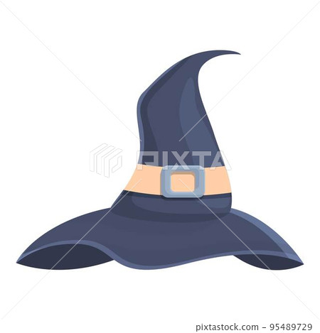 Magic hat icon cartoon vector. Circus wand. Trick star 95489729