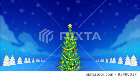 Christmas tree in the snow Outdoor event 95490017