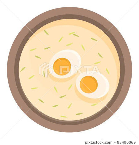 Boiled egg soup icon cartoon vector. Landmark republic. Beer map Boiled egg soup icon cartoon vector. Landmark republic. Beer map 95490069