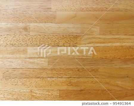 具有淺棕色紋理的層壓山毛櫸木板表面的水平背景圖像 95491364