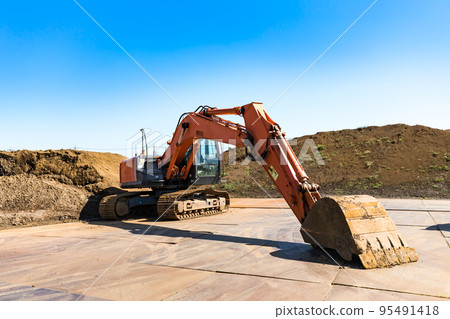 construction vehicle backhoe construction vehicle backhoe 95491418