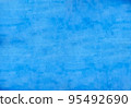 crack blue wall texture background, old blue wallpaper. 95492690