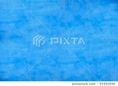 crack blue wall texture background, old blue wallpaper. 95492690