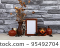 Thanksgiving, Halloween holiday poster design. 95492704